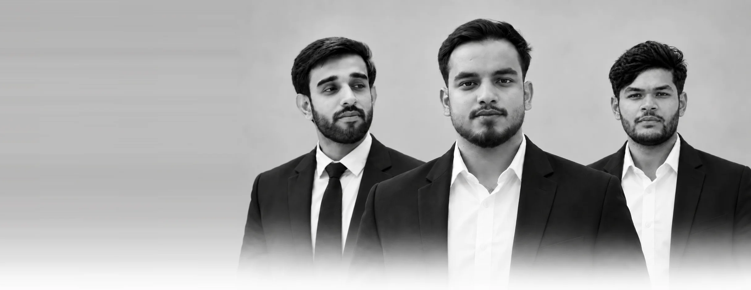 The three founders of CODEVGROW, photographed together in the studio